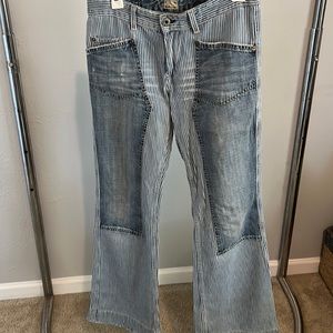 VINTAGE LUCKY BRAND STRIPED JEANS